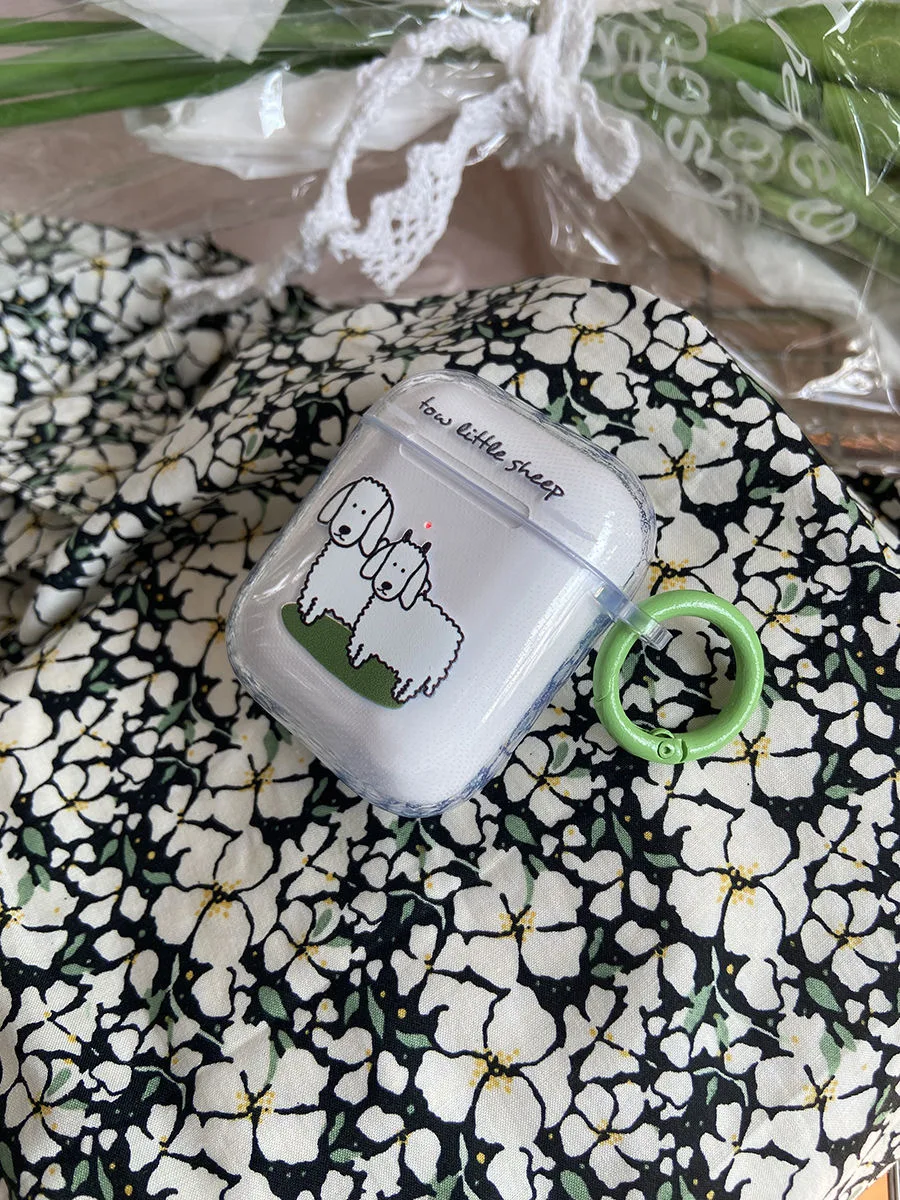 Cover per Airpods Pro 2 custodia di terza generazione trasparente morbida con anello pecora auricolare protettivo Funda Airpods 3 Generacion