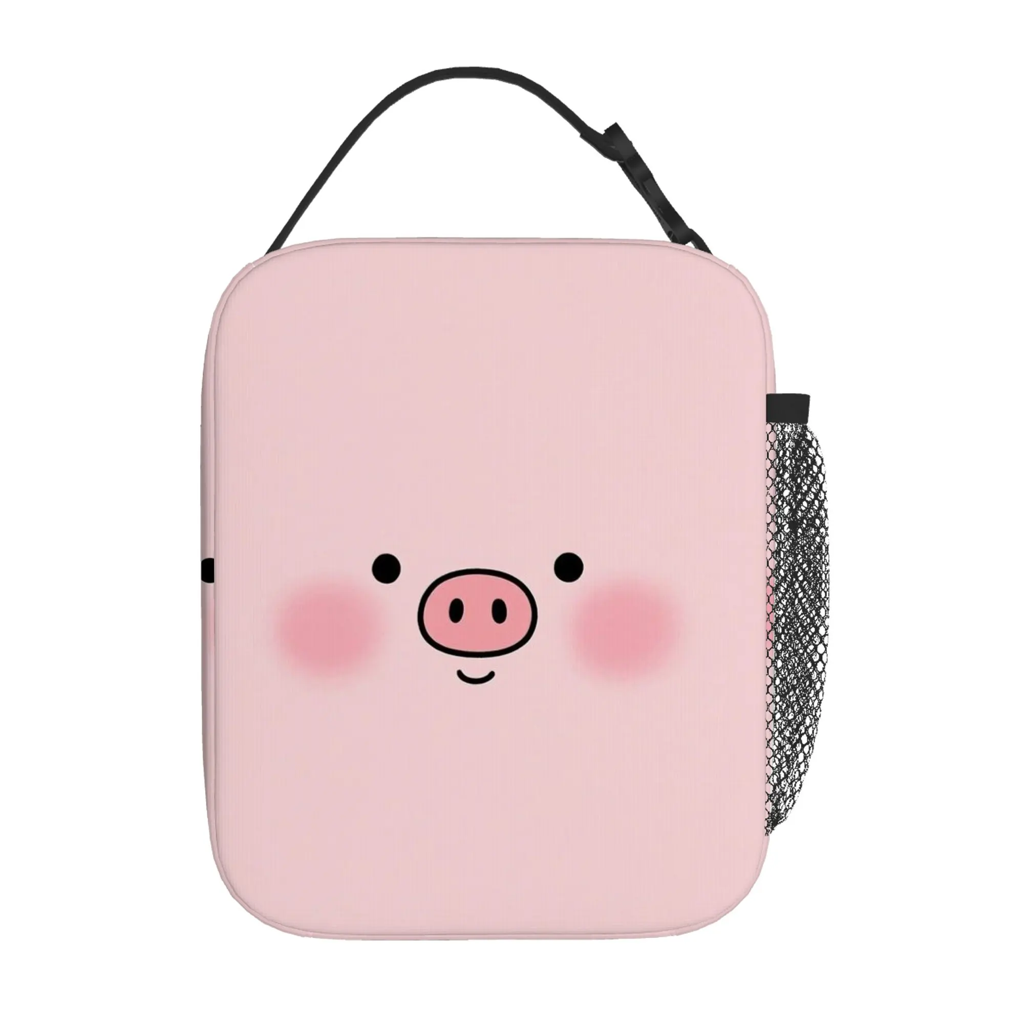 1pc an Adorable Pink Pig Face Design. This Is a Printed Thermal Bag That Serves As an Insulated Bag, Not Intended
