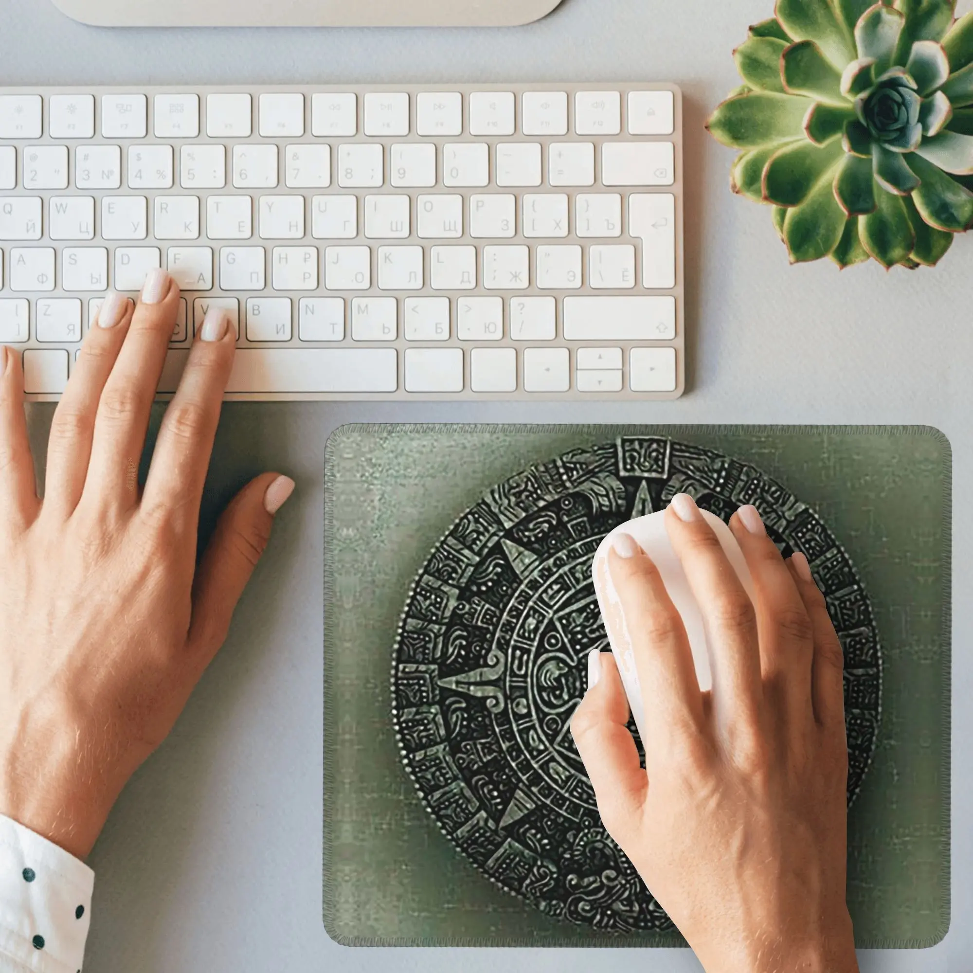 Aztec التقويم الجرونج ماوس الوسادة الكمبيوتر لوحة المفاتيح ماوس حصيرة الألعاب الكمبيوتر المحمول مكتب حصيرة مكتب الملحقات الجدول الحصير