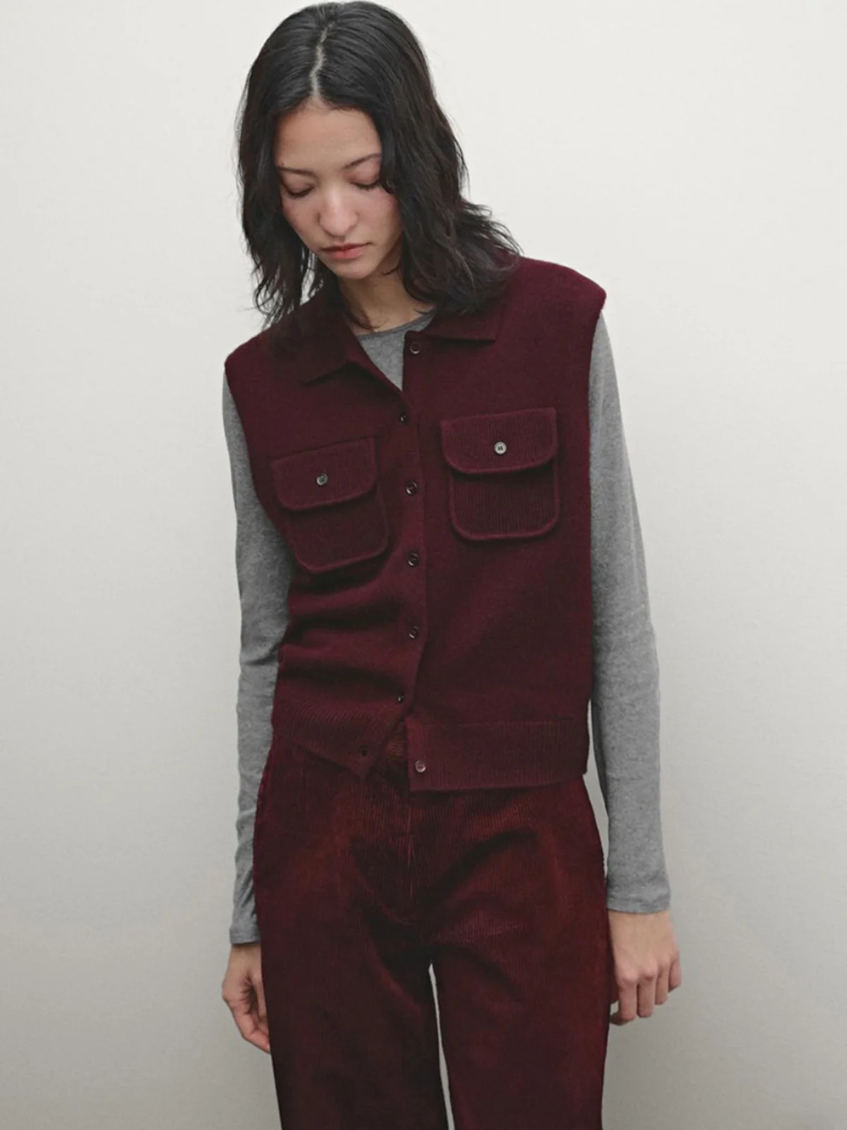 

Вязаный кардиган High nce ort, жилет Double ket для поездок на работу, модная женская одежда, прямой крой, пе