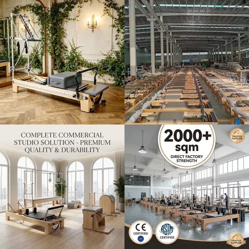 

【CHIMU HOME】Pilates Reformer with Tower for Two Plates Studio Clinical Maple Wood Fitness Machine