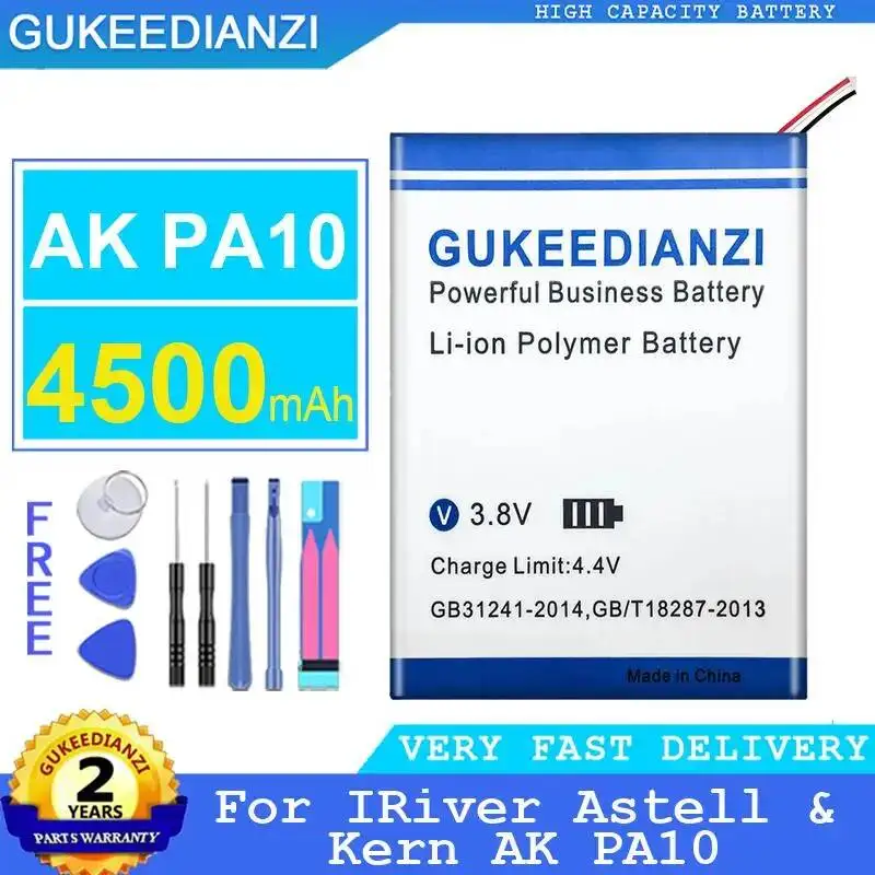 Environmentally Friendly Headphone Battery For Iriver Astell & Kern AK PA10 Stable 4500mAh