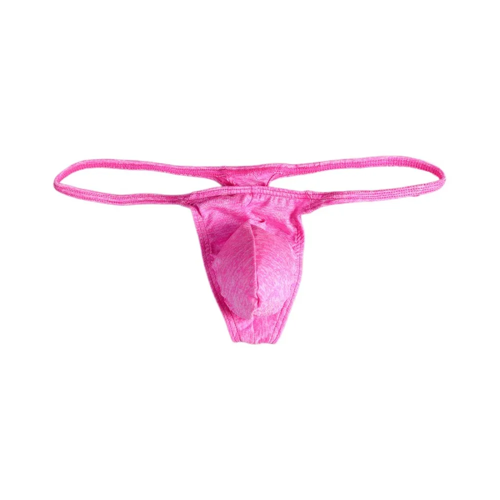 

Soft Low Waist Men Thongs Thin Strap Solid Color Men's Panties Lingerie T-back Male Briefs Men