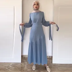 Two Piece Set Skirt Suits Muslim Fashion Abaya Women Outfits Luxury Long Sleeve Tops And Pleated Skirts African Party Dresses