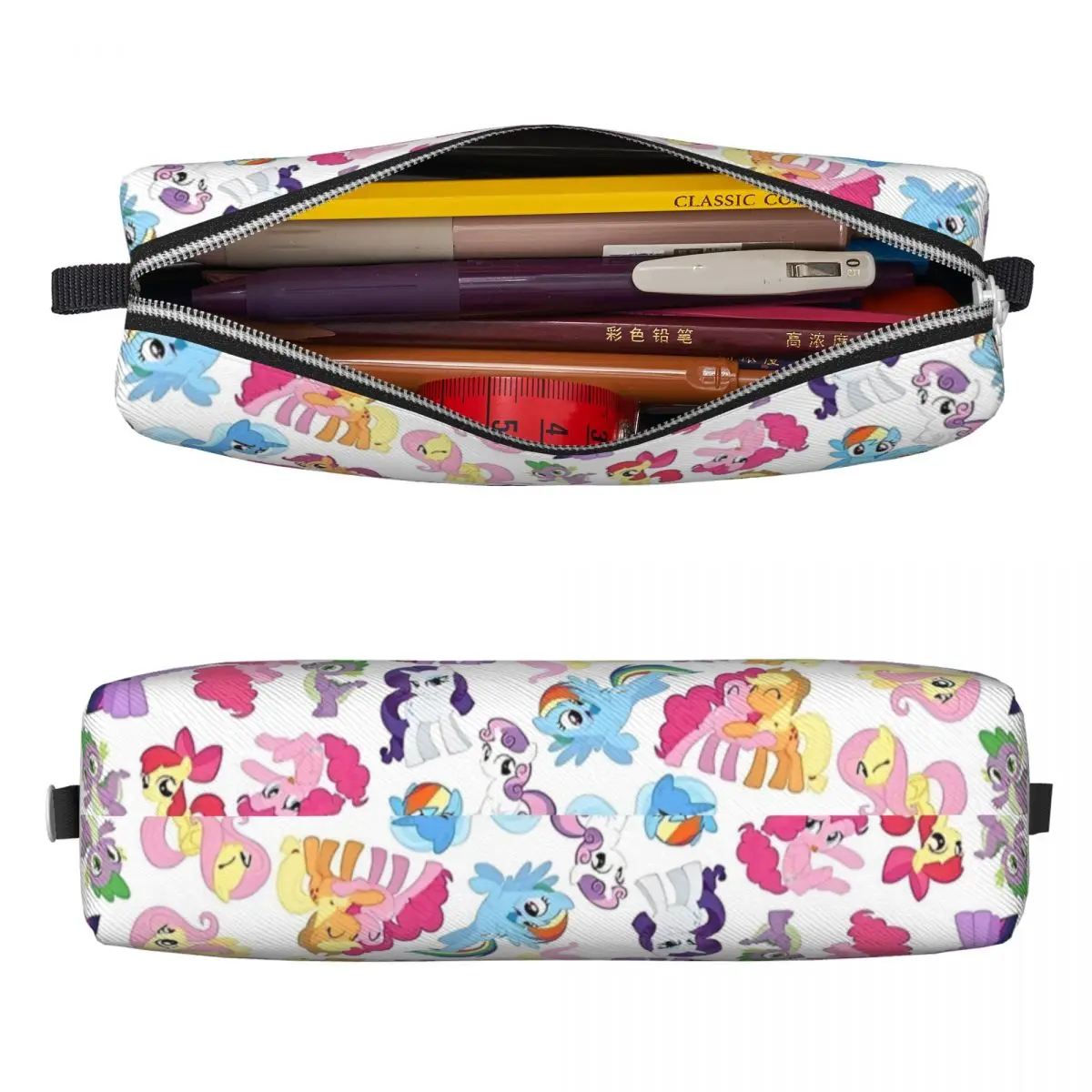 Rainbow Dash Twilight Pencil Case New Ponies Friendship is Magic Pen Bags Big Capacity School Supplies Gifts Pencil Pouch