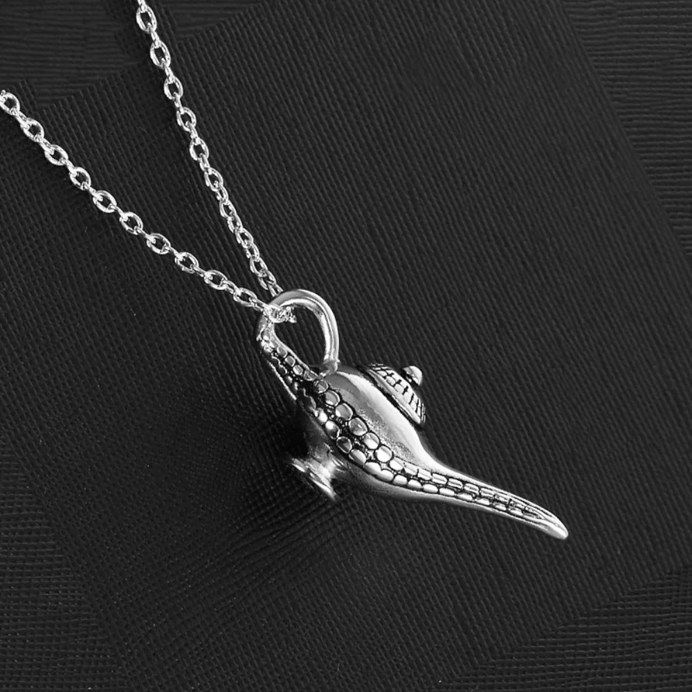 European and American Fashion New Aladdin Magic Lamp Necklace, Men's Personality Trend Party Hip-hop Pendant Jewelry
