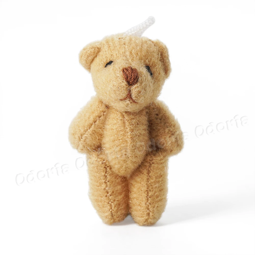 Odoria 1:12 Miniature Doll Stuffed Bear Mini Plush Toy Brown Dollhouse Nursery Play Accessories Decor