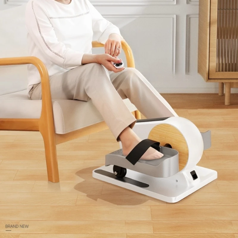 Electric Elliptical Under Desk Trainer Portable Seated Pedal Leg Exerciser with Remote Control LCD Display for Seniors Adults