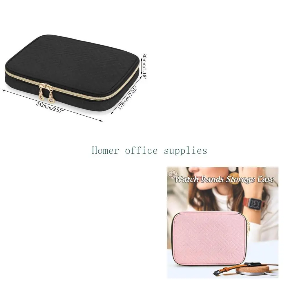 

K43B Watch Strap for Case Multi-functional Portable Travel for Smartwatch Band Carrying Storage Bag