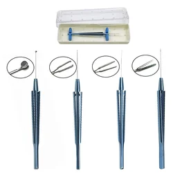 GREATLH Retinal Capsulorhexis Forceps with Box Titanium Alloy Micro Retinal Forceps Ophthalmic Instrument Eyelid Tools