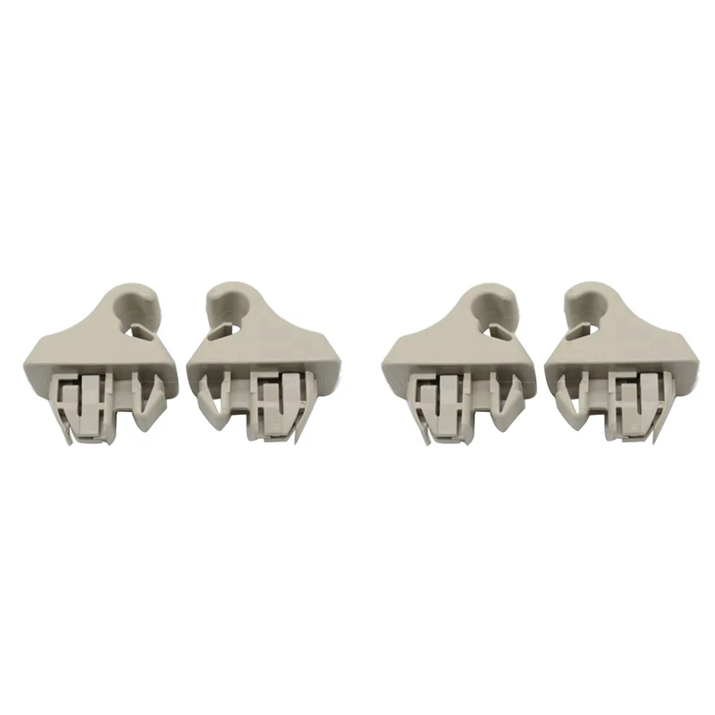 A48P-4Pcs Beige Sun Visor Hook Holder Clip MR779704 MR779705 For Mitsubishi Montero MK3 Pajero 2000-2006 Sunvisor Hanger Hook