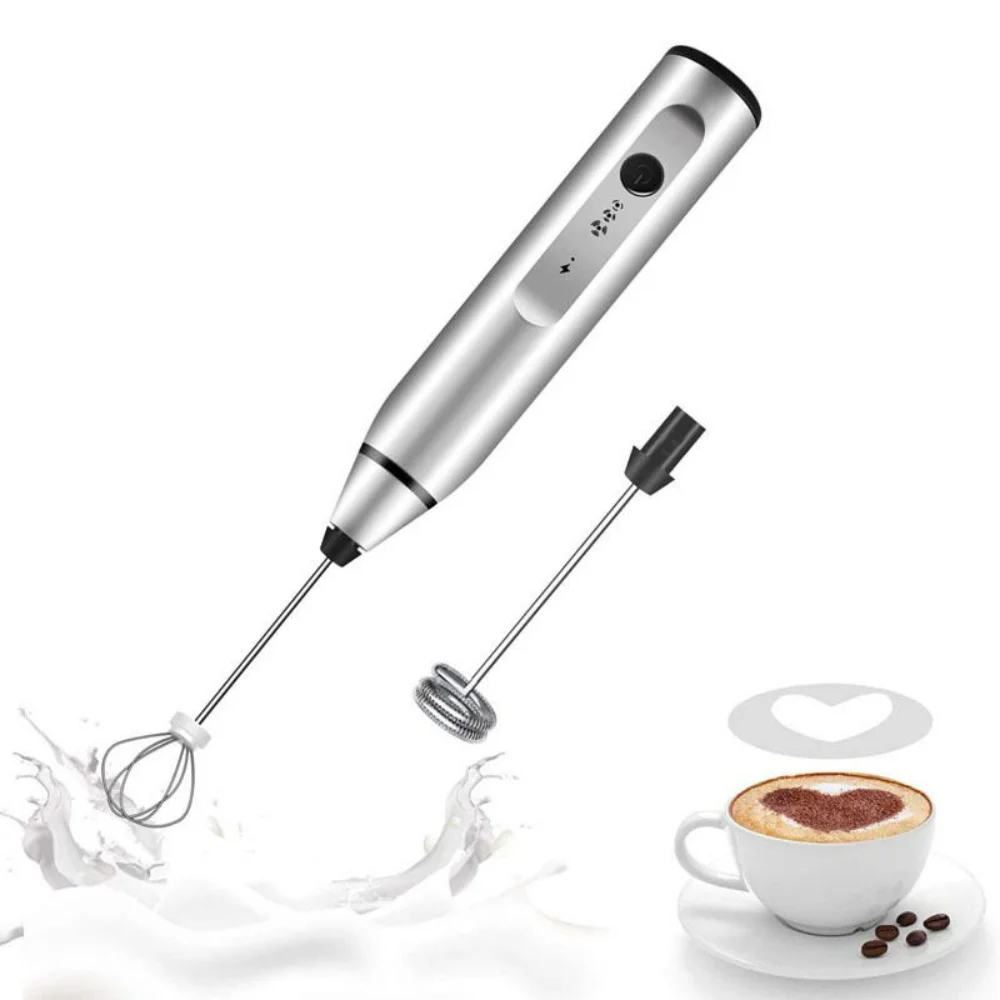 Electric Milk Frothers Handheld Wireless Blender USB Mini Coffee Maker Whisk Mixer Cappuccino Cream Egg Beater Mini Blender