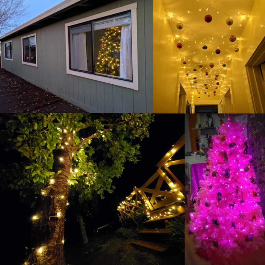 Rnntuu Weihnachts lichter 10m-100m dekorative LED-Lichterkette 220v 8 Modi Girlanden lichter für Hochzeits feier Weihnachts lichter