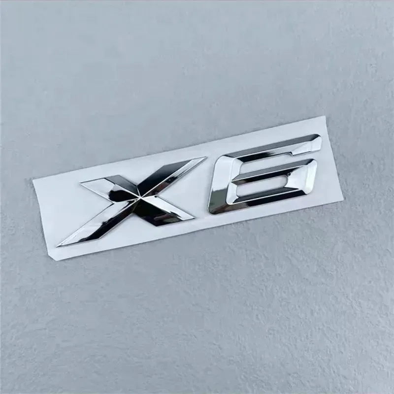 3D ABS Black Chrome Car Rear Trunk Letter Emblem Badge X1 X2 X3 X4 X5 X6 X7 Logo for BMW E70 E53 F15 G05, Styling Stickers Decal view 4