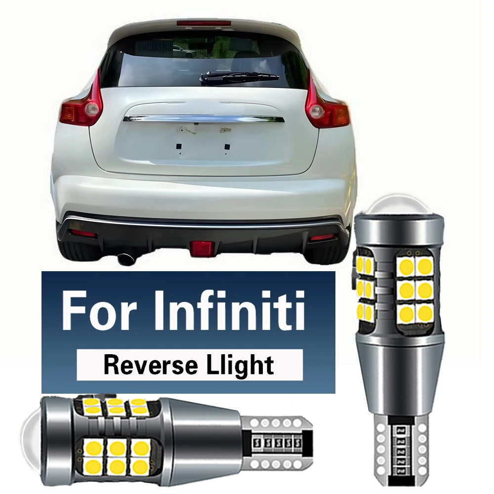 

2pcs LED Backup Light Blub Reverse Lamp W16W T15 Canbus No Error For Infiniti FX35 FX45 QX56 EX35 M35H EX37 JX35 QX50 QX60 QX80