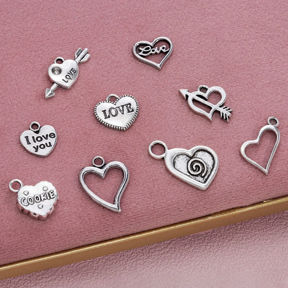 إكسسوارات سوار الأكثر مبيعًا بنفسك، قلادة على شكل قلب، إكسسوارات مجوهرات قلادة حب ساحرة