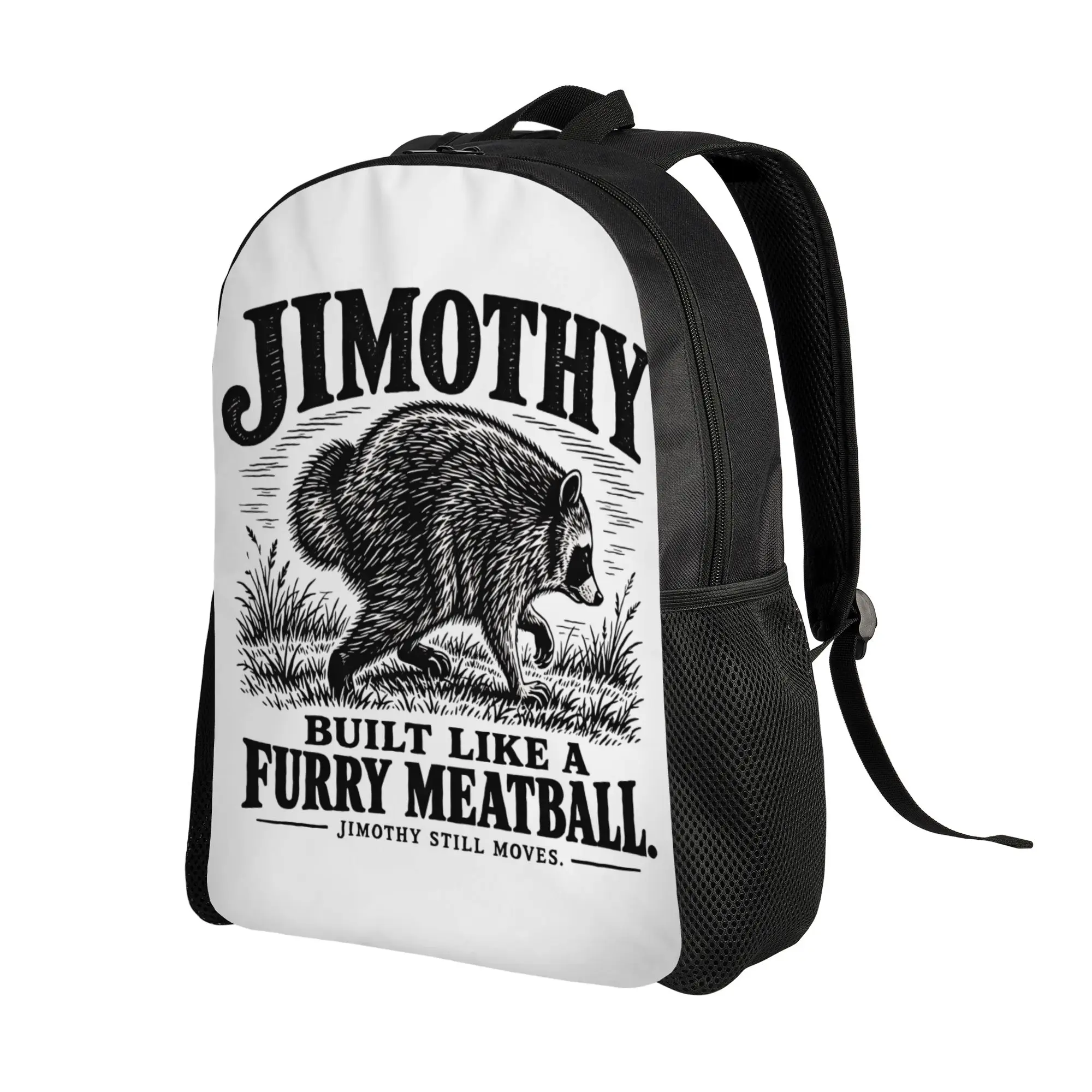 Jimothy the Furry Meatball Backpack  Fashion Backpacks Male Travel Lightweight School Bags Colorful Rucksack