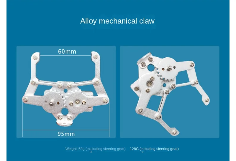 Roboter greifer Kunststoff Manipulator Klauen klemme Roboterarm für Arduino Roboter DIY Kit mg996 mechanischer Greifer für stm32 Roboterarm – Detail 5