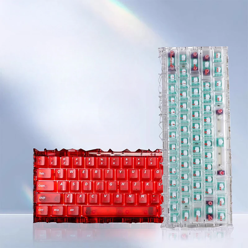 

Transparent Fog Keycap Positive Engraving Fog Transparent 60/75/87/108 Bee Keyboard Keycap
