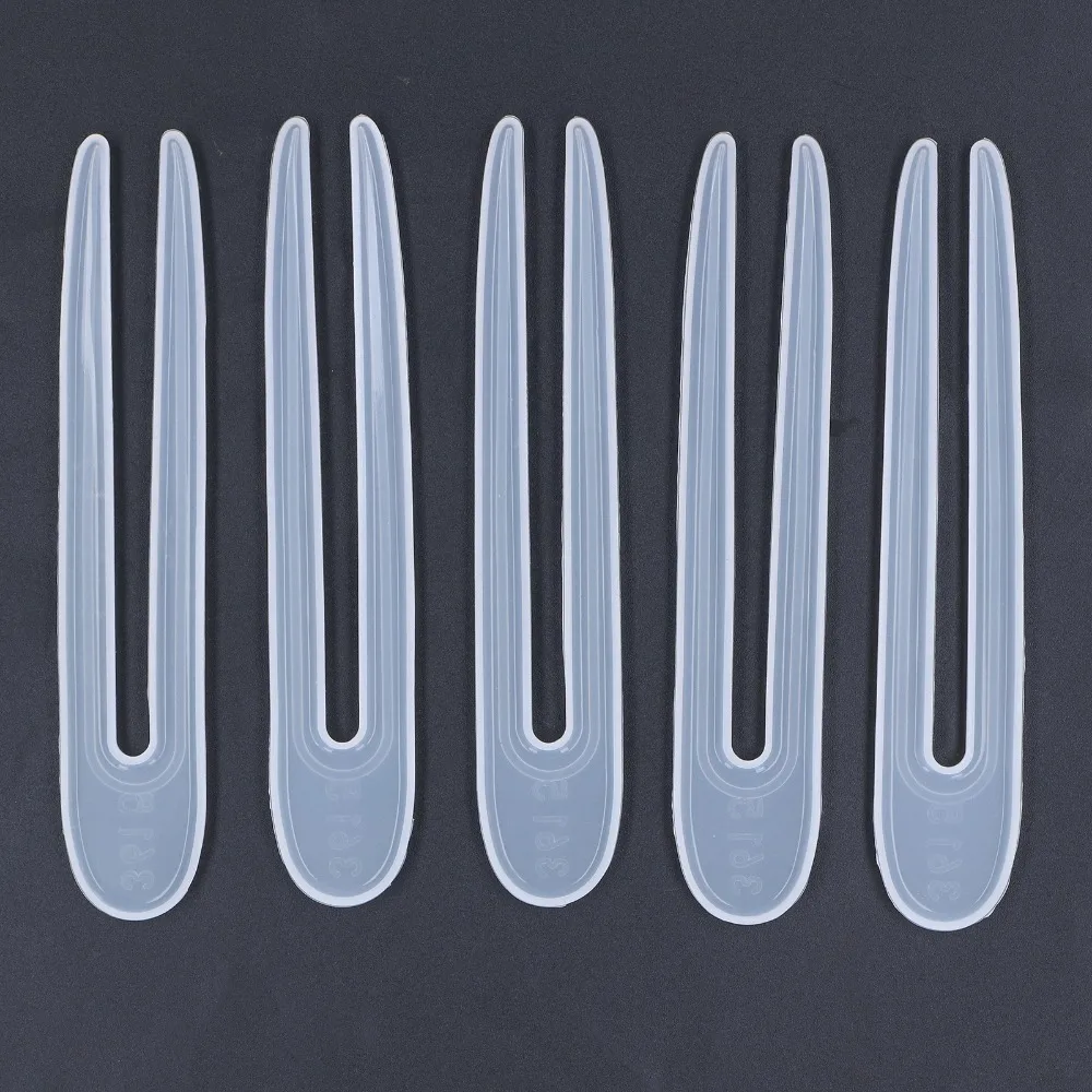 5pcs Elastic Silicone Hairpin Silicone Mold White Glossy Finish Resin Silicone Mold Flexible Mold Easy Demoulding Mold