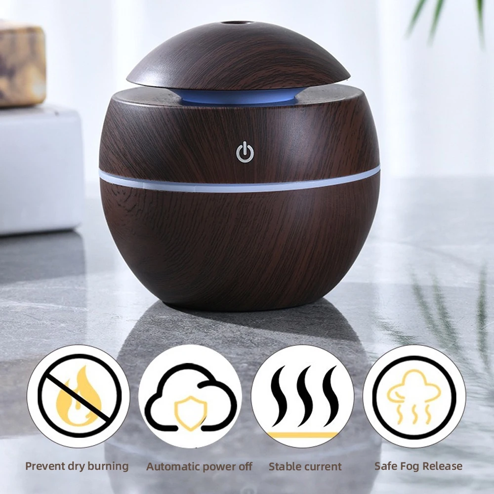 Smart Desk Humidifier for Bedroom/Office  Ultrasonic Mist, Touch Control & Customizable Ambient Lighting