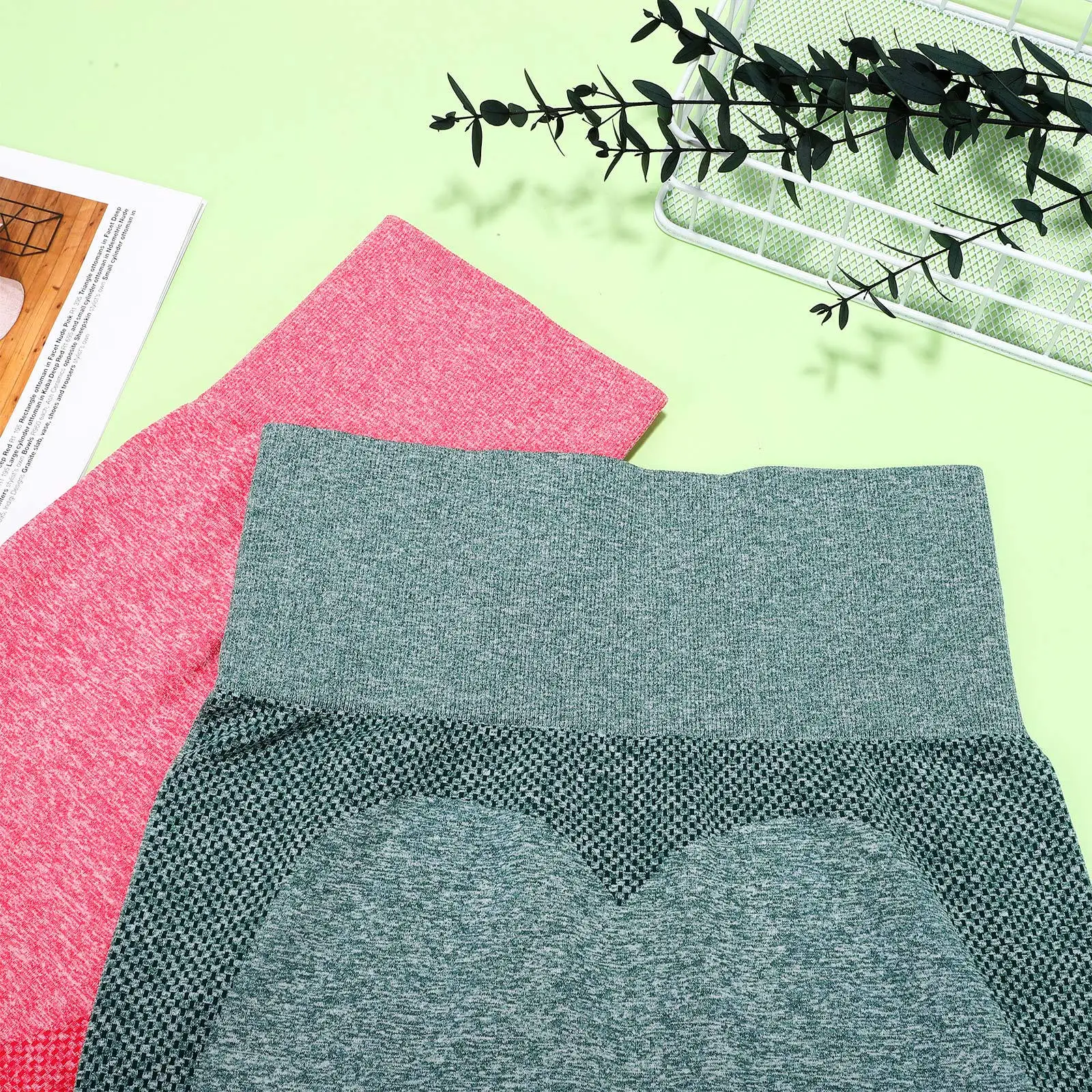 

2Pairs Yoga Shorts Women High Waist Breathable Gym Fitness Shorts for Running Workout Training Gym Clothes for Women