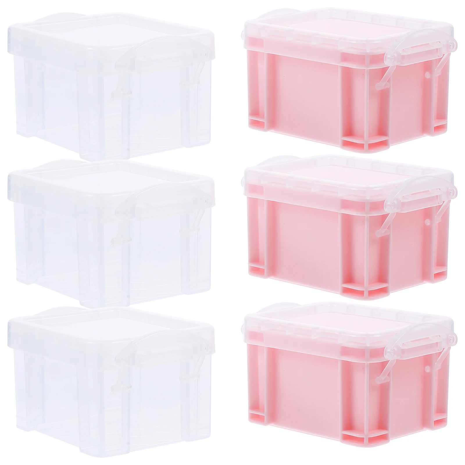 

6 Pcs Storage Box Small Containers with Lid Mini Boxes Make up Multi-use Organizer