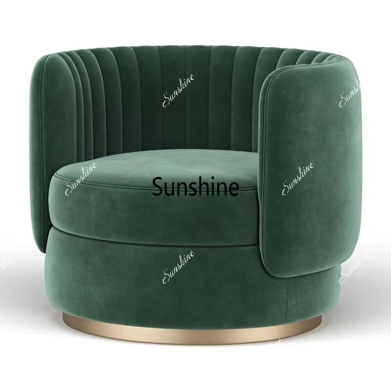 Italian minimalist fabric single sofa modern minimalist reception chair