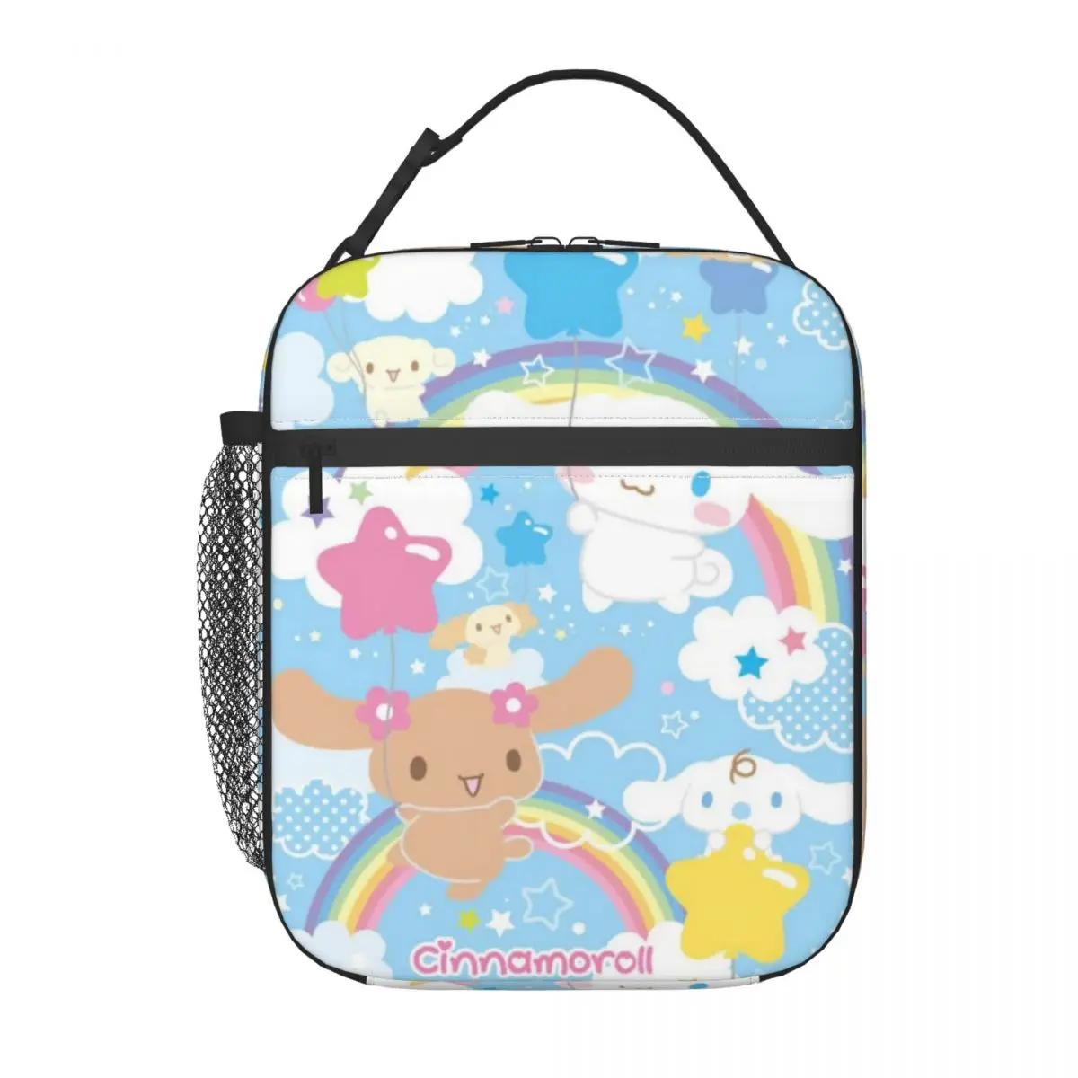 Suitable Lunch Box Bag Cute Cinnamoroll Zipper Closure Sanrio Cinnamoroll For Travel Bento Box For Women Kid