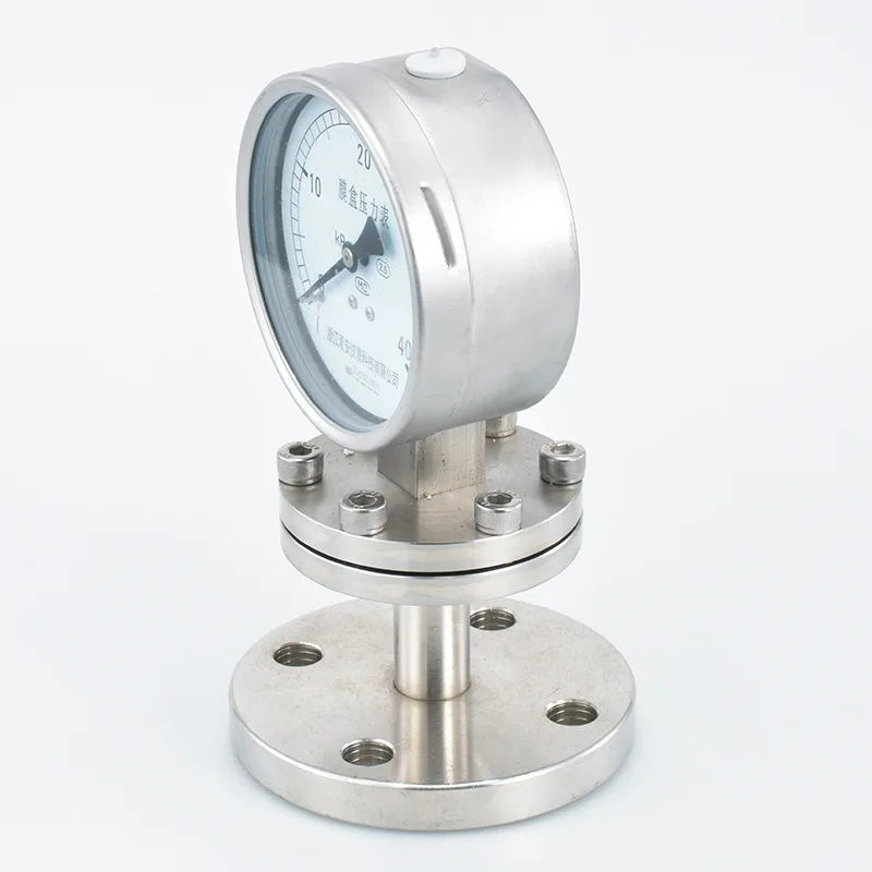 Diaphragm Pressure Gauge Vacuum Micro Pressure Gauge All Stainless Steel Pressure Gauge KPa Gas Meter
