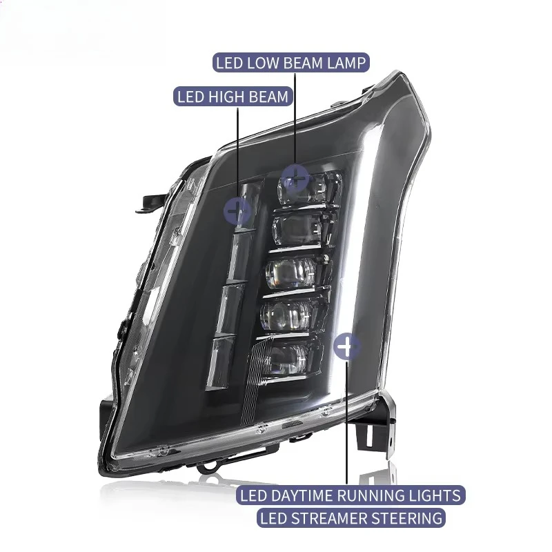 Nuevos faros delanteros certificación DOT para 'Cadillac SRX 2010-2015 piezas de automóvil impermeables a prueba de polvo cinco lentes envío a todo el mundo