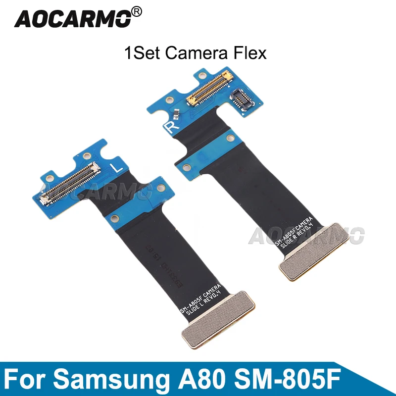 

Aocarmo Left Right 1Set Camera Connector Flex Cable For Samsung Galaxy A80 805F Repair Part