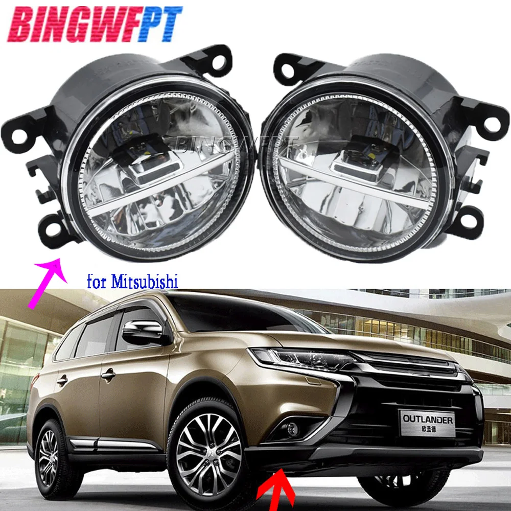 2PCS LED Fog Lights Led Fog Light Headlight For Mitsubishi Outlander 2016-2019 Halogen Fog Lamp High Qulality Foglamps