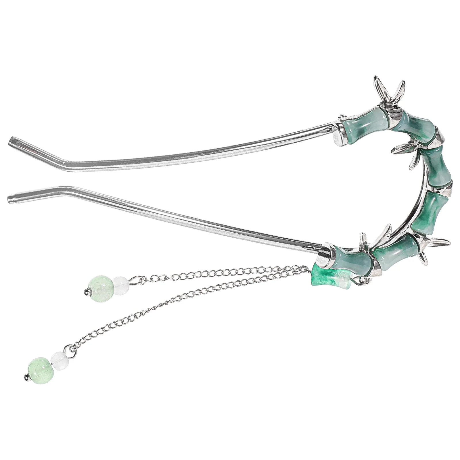 

Chinese Hair Sticks Tassel Hair Forks for Buns Girls Hairpin Silver Color Creative Accessories Retro Style