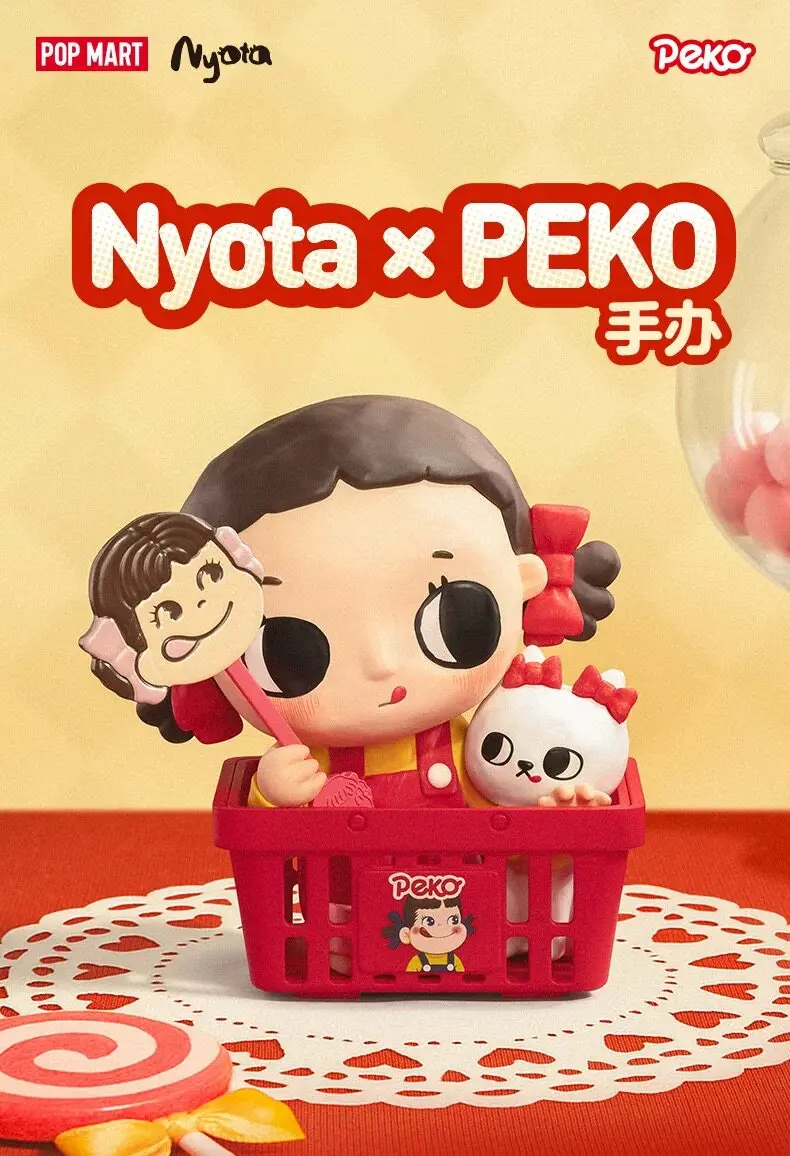 

Оригинальная фигурка POPMART Nyota × Peko: коллекционная игрушка-сюрприз, милый и интересный подарок на день рождения