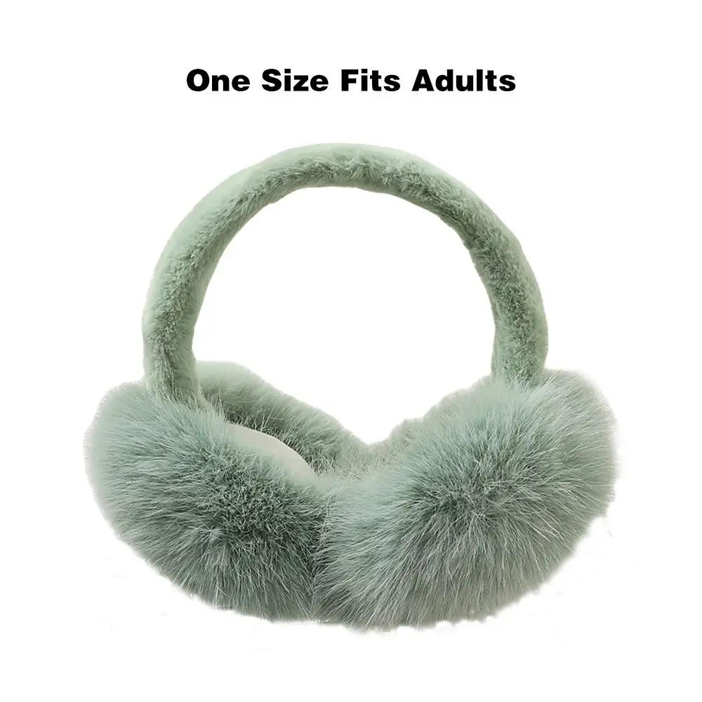 Fashion Comfortable Winter Earmuffs Windproof Foldable Plush Ear Covers Solid Color Women Men Ear Warmer for Cold Weather