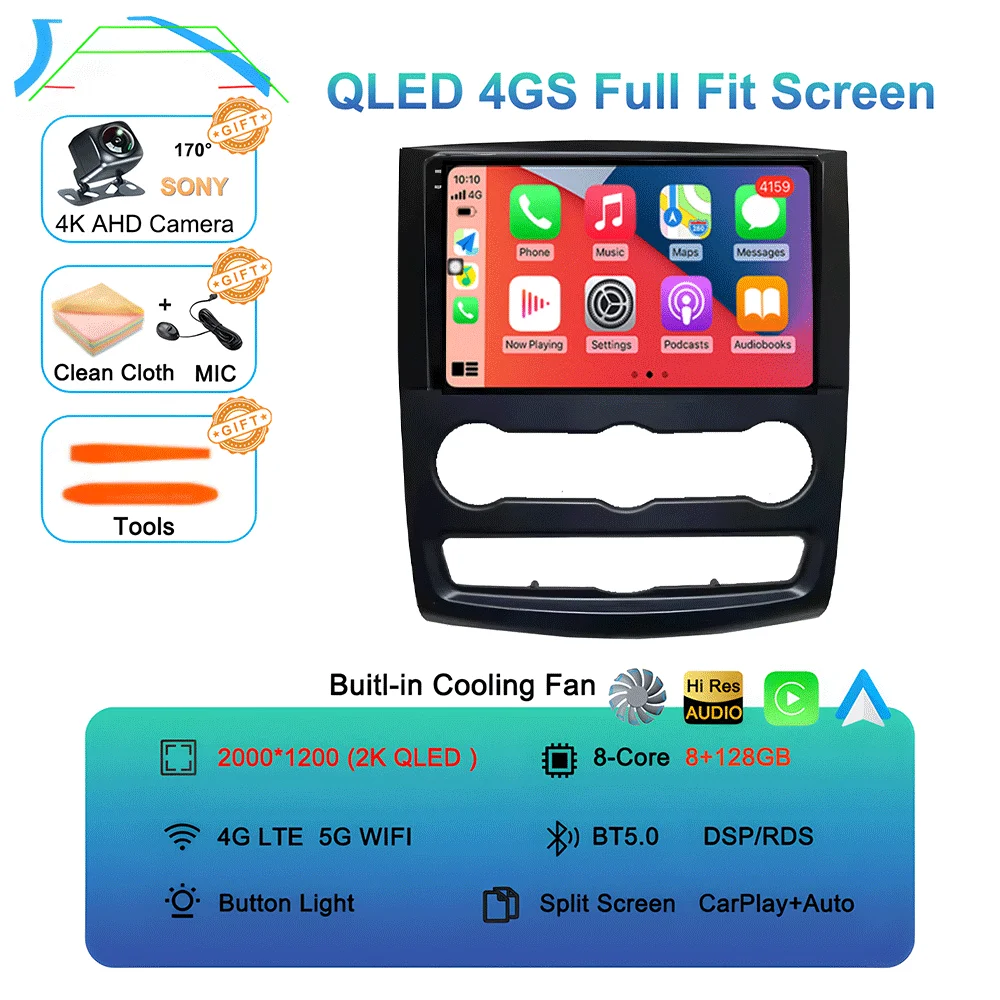 10 inch Android 16 autoradio multimediaspeler GPS stereo CarPlay+auto WIFI+4G DSP voor VW Crafter en Mercedes Benz Sprinter