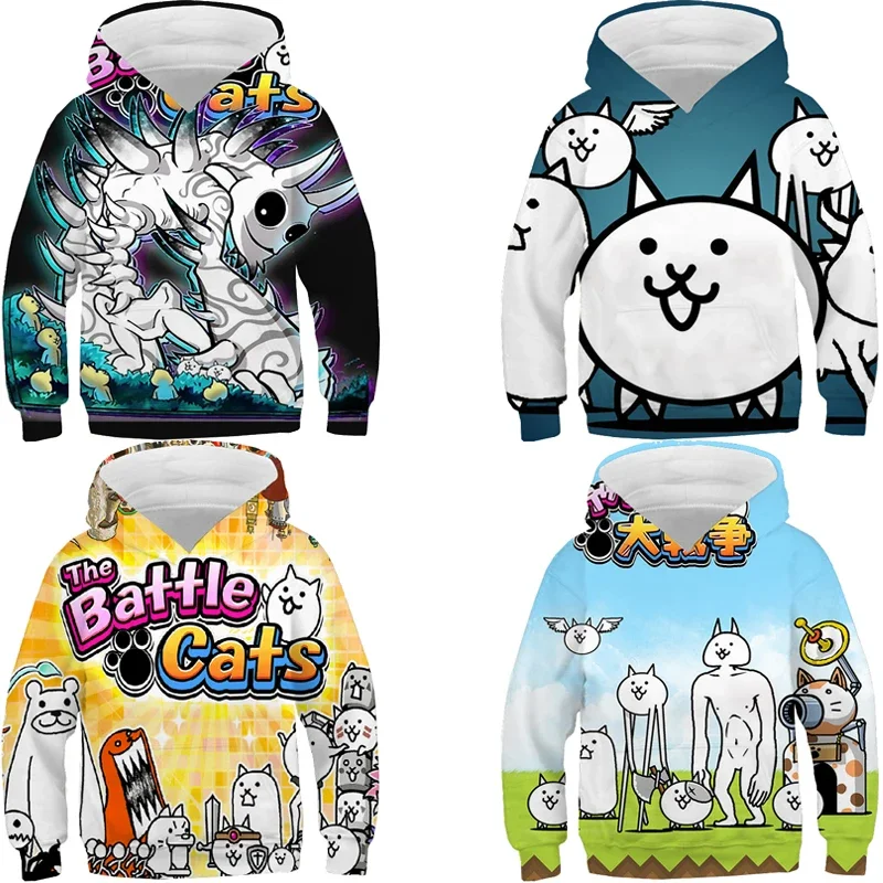 The Battle Cats Hoodie Sweatshirt Kids Autumn Clothes Girls Hoody Tracksuit Children Clothes Casual Boys Pullover Sudadera