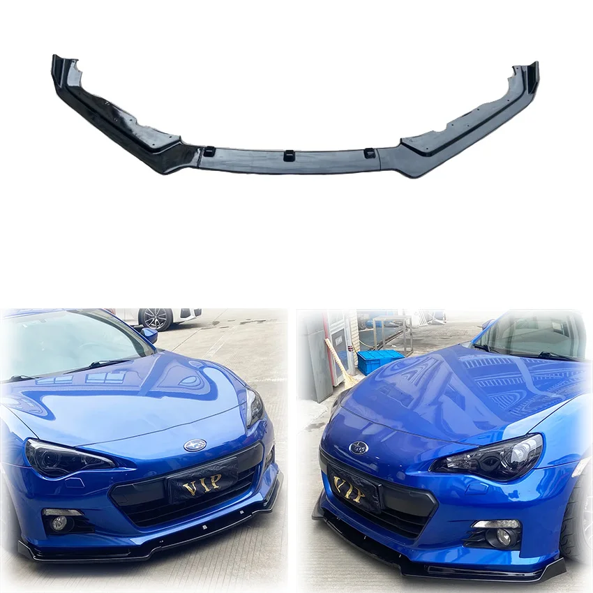 Car Front Lip Bumper Splitters Lip Diffuser Spoiler Cover Guard For Subaru Wrx Sti Impreza BRZ 2013 to 2018 Glossy Black