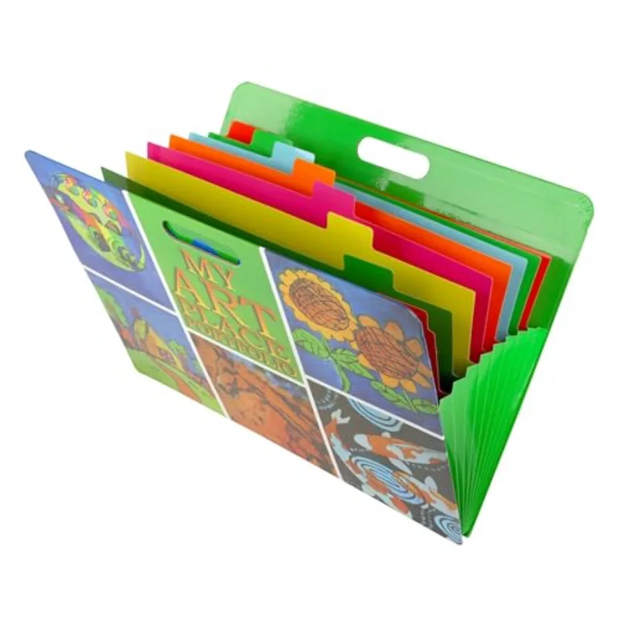 

Портативный органайзер для художественных принадлежностей My Art Place с цветными разделителями и декоративной рамкой, 19 x 15¼ дюйма