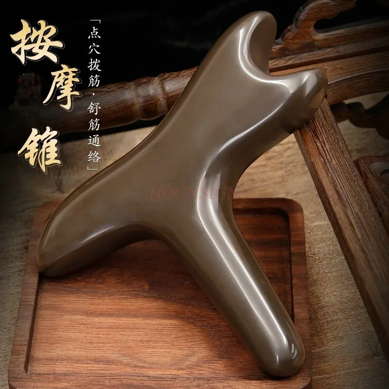 Bianstone foot massage cone point acupuncture stick pen pull tendon stick cervical vertebra foot pedicure tool universal