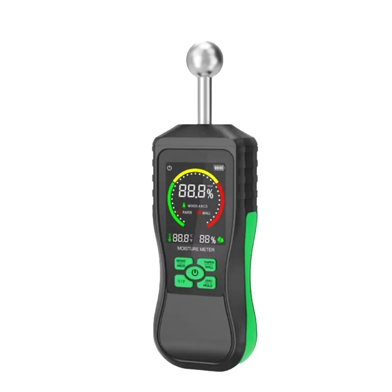 Non-destructive induction spherical humidity tester, HD liquid crystal display wall, floor, wood moisture meter