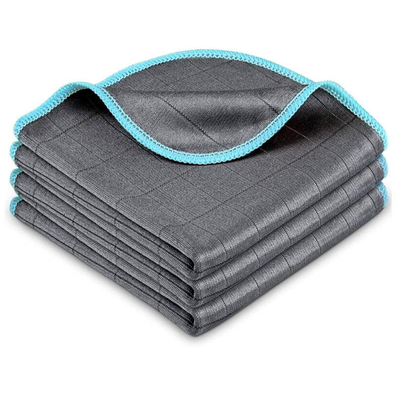 Microfiber Carbon Fiber Cleaning Cloth Reusable for Kitchen Dish Cloth Glass Window Polishing Streak Free Miracle Easy Clean Rag