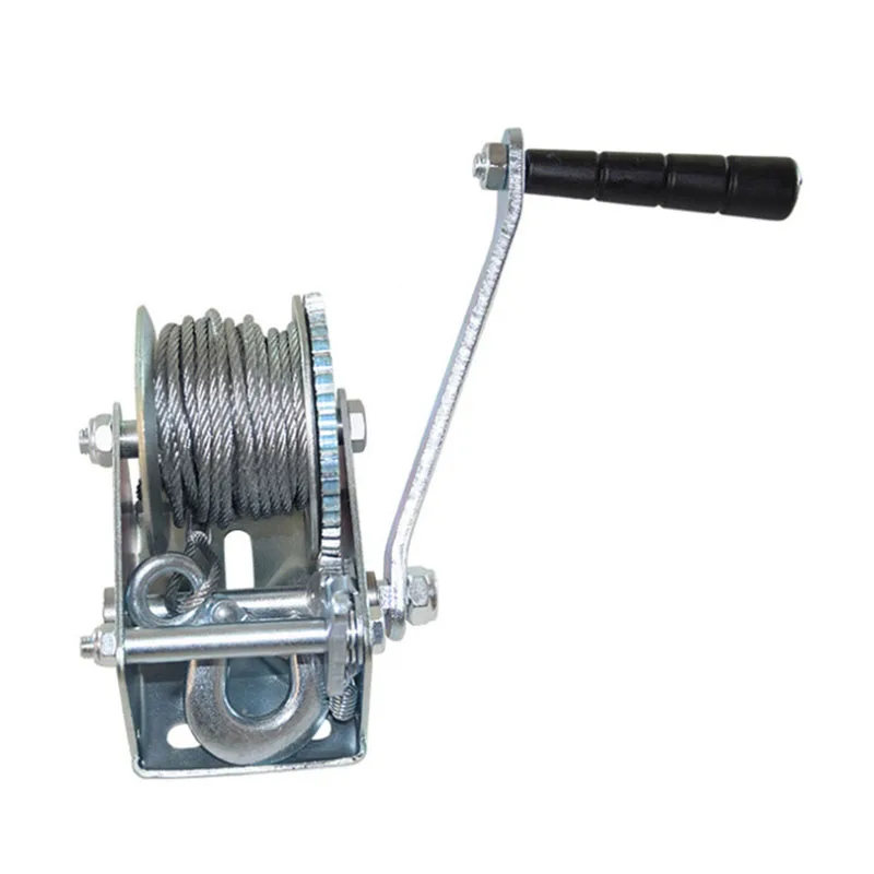 Tangan Winch 600-3000 Pon Manual Winch Tali Kawat Traksi Mengangkat Winch Spesifikasi Lengkap