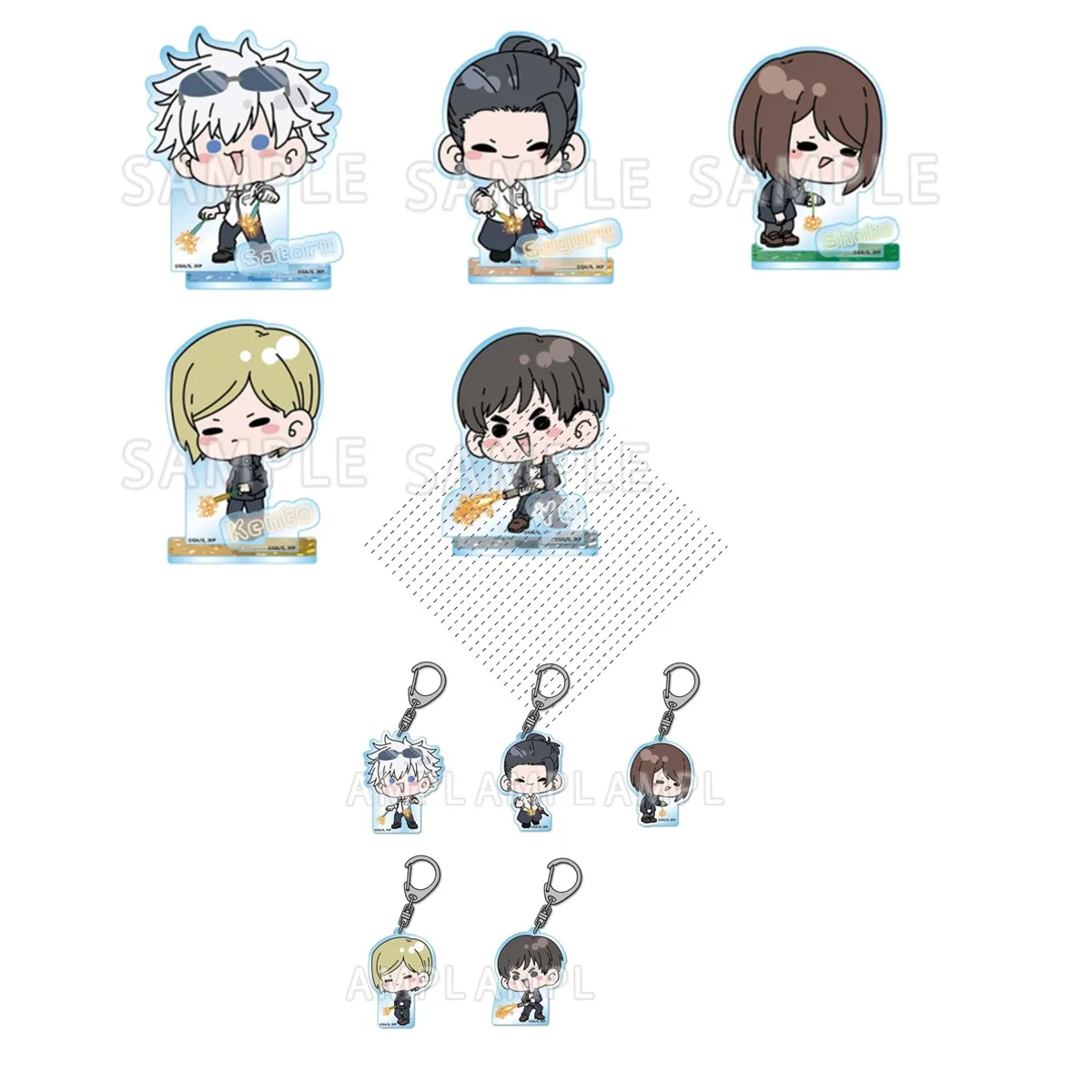 Game Nanami Kento Yu Haibara Suguru Geto Satoru Gojo Shoko Ieiri Acrylic Stand Mini Figure Doll Anime Keychain Cosplay Toy Gift