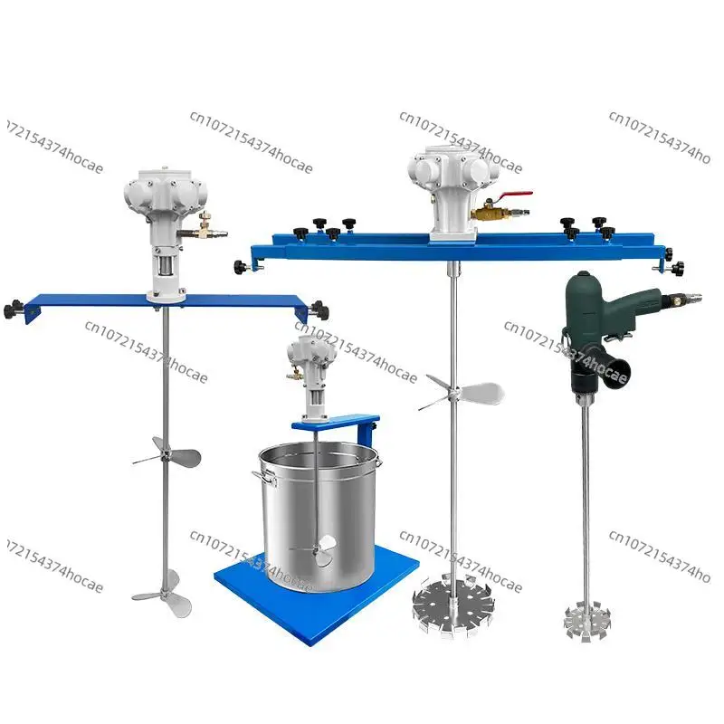 

Pneumatic mixer Paint Glue Resin Paint Ink Liquid Chemical Horizontal plate Clamp ton bucket Small agitator