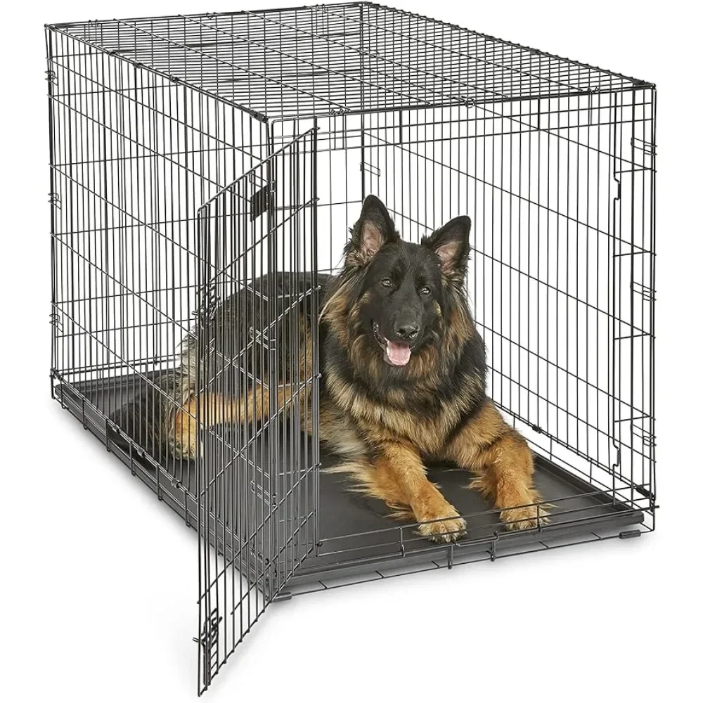 Pet Bed for Dog Pet House Cage Crate Includes Leak-Proof Pan Divider Panel & New Features Cages for Dogs Floor Protecting Feet