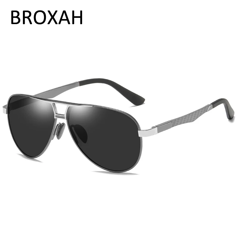 Occhiali da sole polarizzati retrò uomo 2023 occhiali da guida montatura in metallo occhiali ovali UV400 Gafas De Sol Hombre