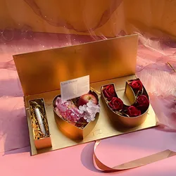 Fillable Letters Candy Letter Shaped Box Wedding Backdrop DIY Craft Bridesmaid For Valentines Empty Flower Gift Box Party Decor