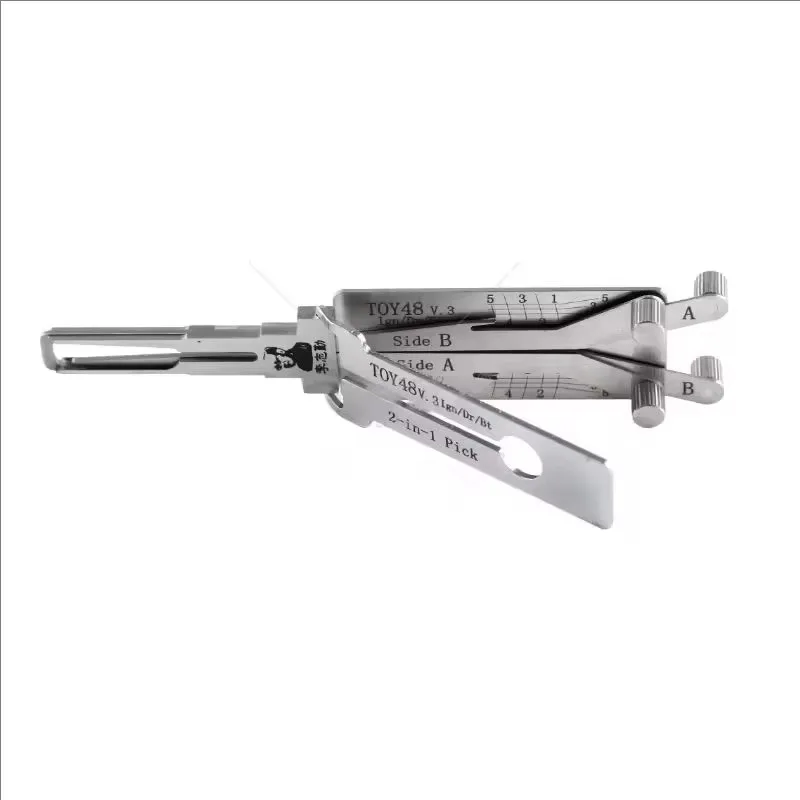 Original LISHI 2 IN 1 HU66 HU100 HON66 HU101 HU162T-8HU100R HU92 HY22 TOY2 TOY48 Lishi Pick-Tool Türöffnungswerkzeug Edelstahl – Detail 3